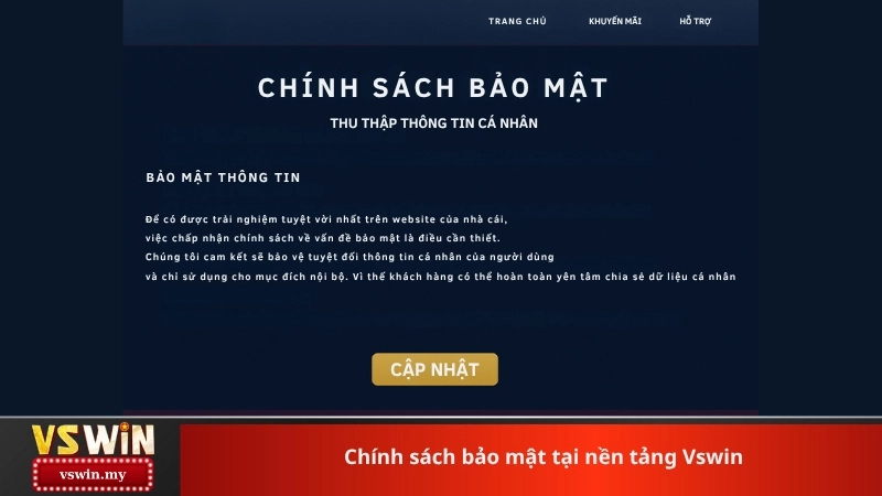 Chính sách bảo mật tại nền tảng Vswin